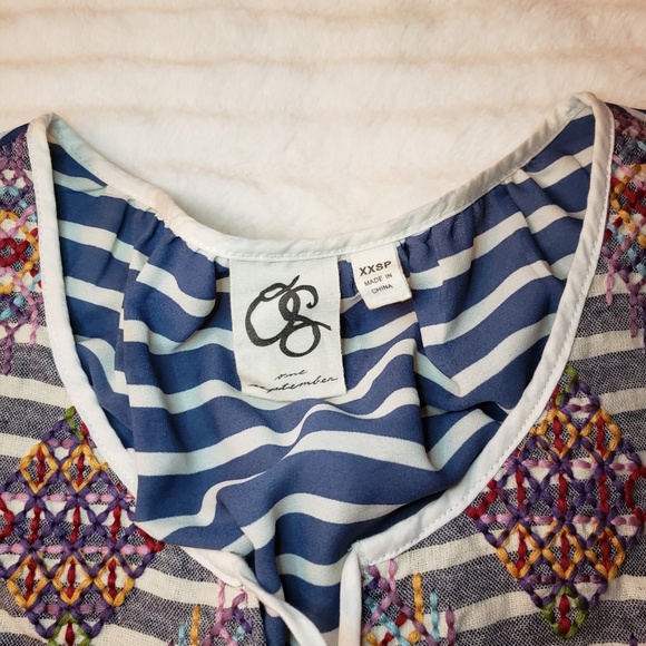 One September Tribal Embroidered/Print Tank - Picture 2 of 7